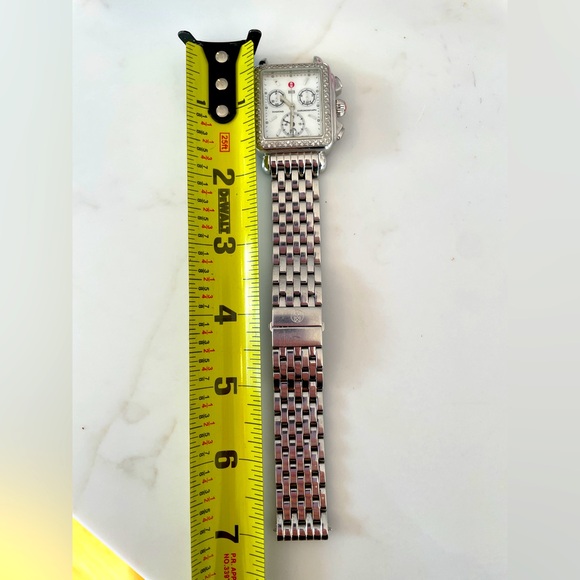 Michele Diamond Deco 33mm Stainless Steel Watch - Picture 6 of 8